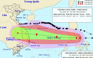 Bão số 9 giật cấp 14 vào Biển Đông