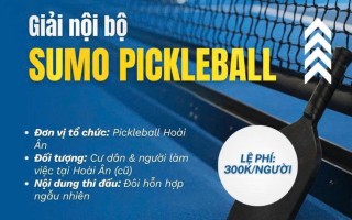 Sumo Pickleball lần đầu tổ chức giải đấu cho người dân Hoài Ân