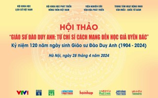 Sắp diễn ra Hội thảo "Giáo sư Đào Duy Anh: Từ chí sĩ cách mạng đến học giả uyên bác"